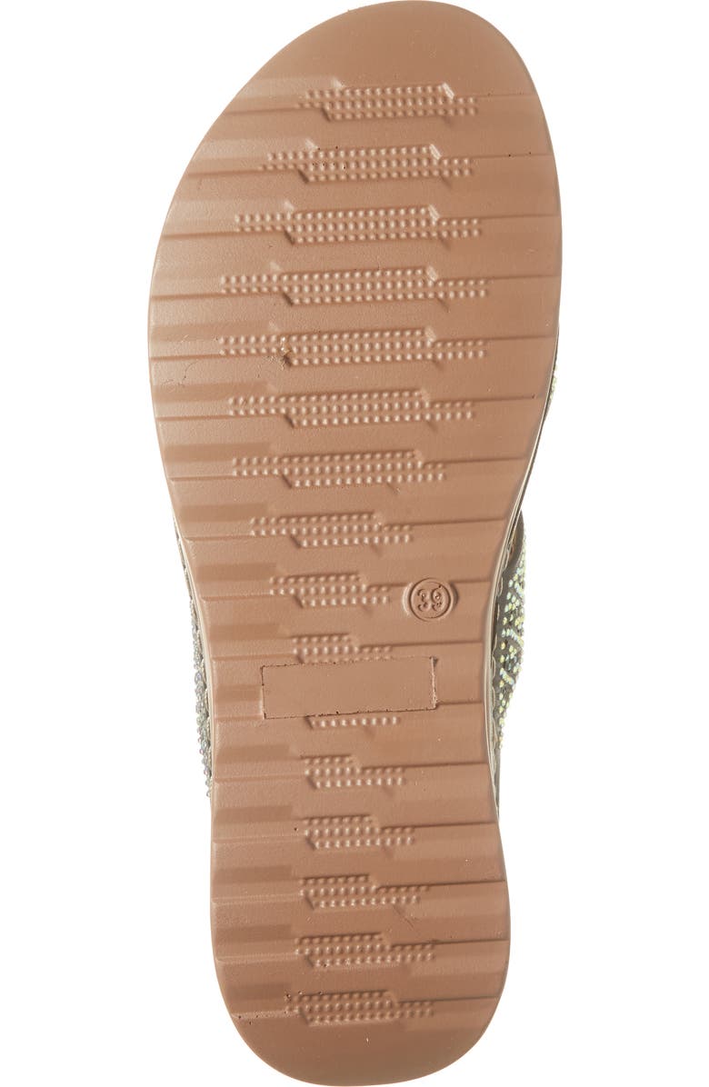 EXTREME BY EDDIE MARC Rhinestone Studded Wedge Sandal, Alternate, color, Black