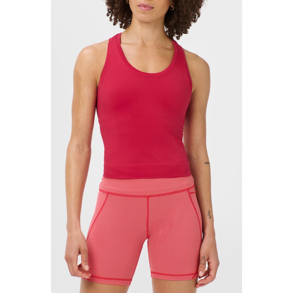 Sweaty Betty Athlete Seamless Workout Crop Tank in Crimson Red at Nordstrom, Size X-Small