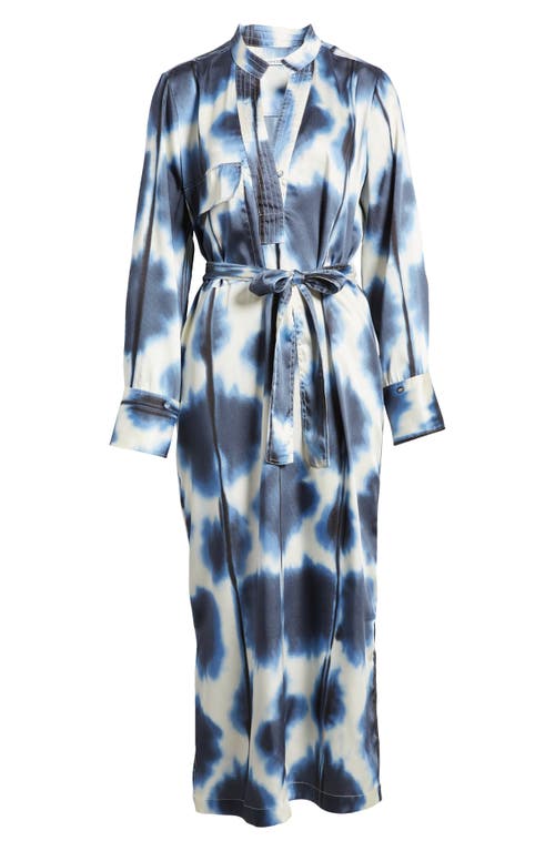 Brave + True Sampson Long Sleeve Shirt Maxi Dress In Flower Bomb In Flower Bomb