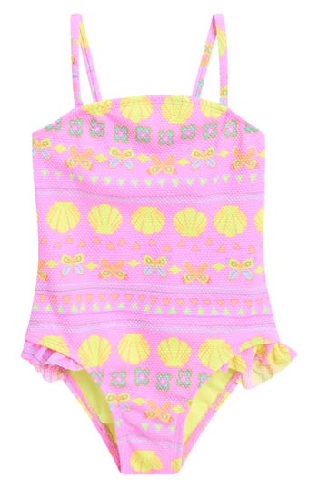 BREAKING WAVES BREAKING WAVES KIDS' FLOUNCE ONE-PIECE SWIMSUIT 