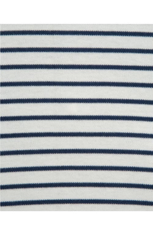 Little Me Safari Embroidered Overalls & Stripe Shirt Set In Blue