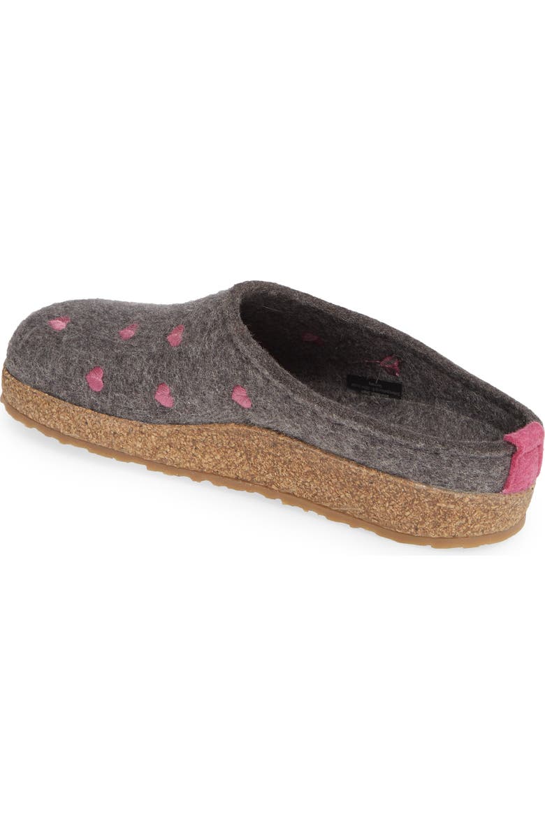 Haflinger Cuoricini Embroidered Slipper, Alternate, color,