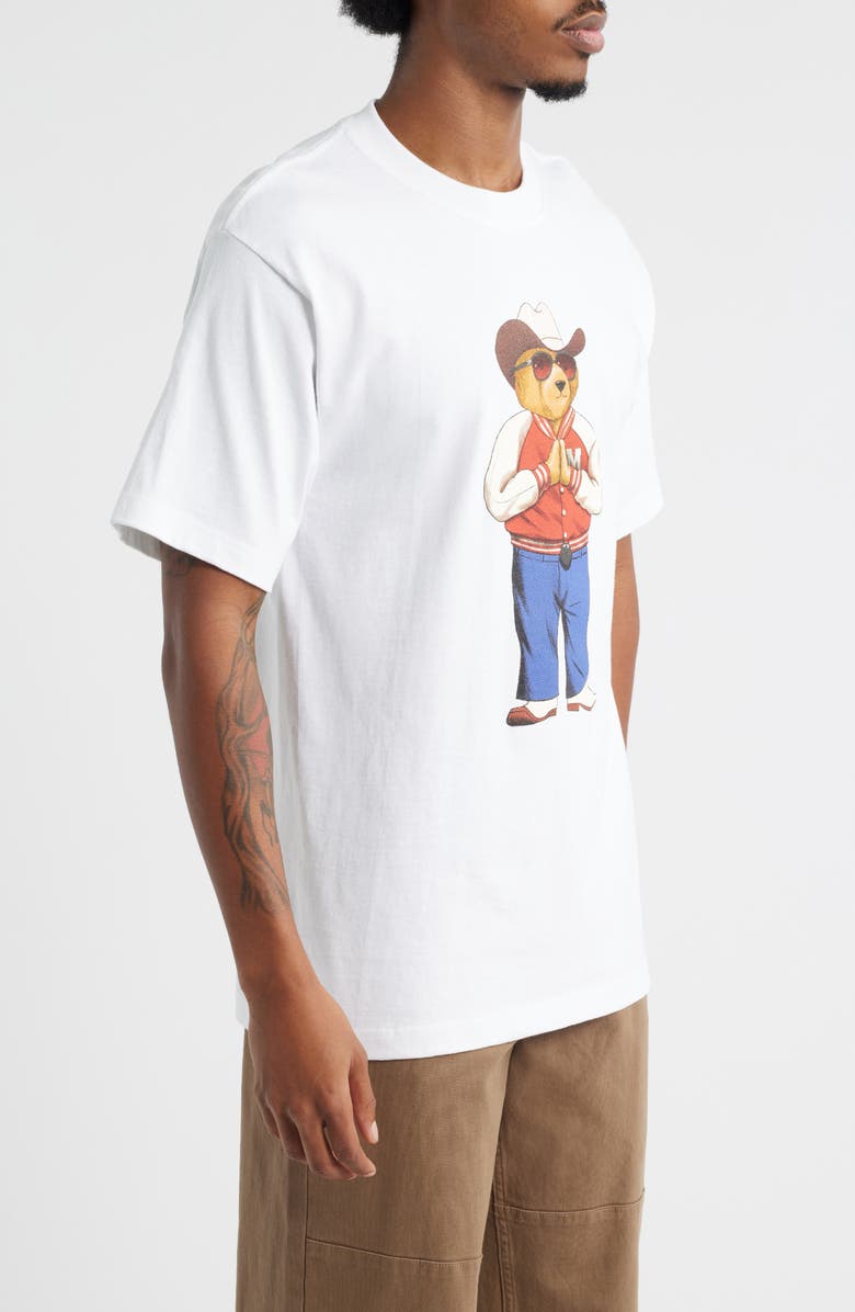 MARKET Hee Haw Bear Cotton Graphic T-Shirt, Alternate, color, White