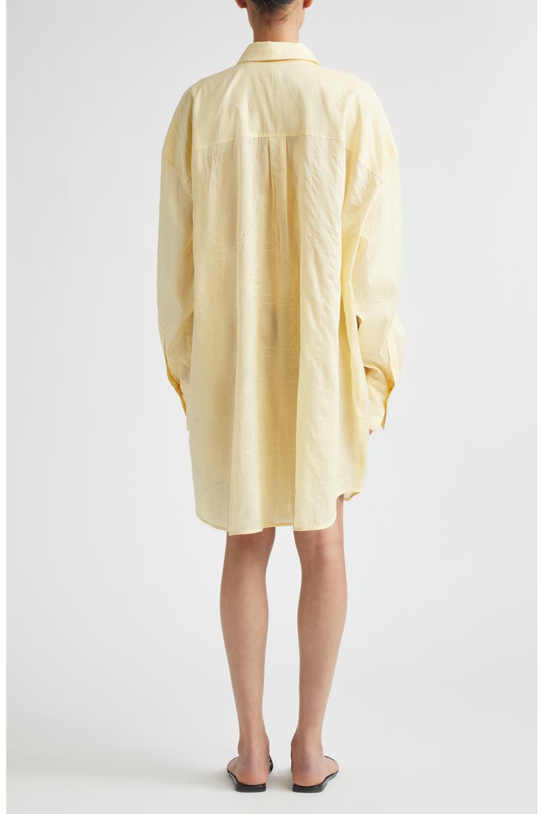 Long Summer Long Sleeve Logo Embroidered Shirtdress, Alternate, color, BUTTERCUP