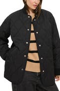 Alex Mill Wembley Quilted Bomber Jacket with Removable Faux Shearling Collar