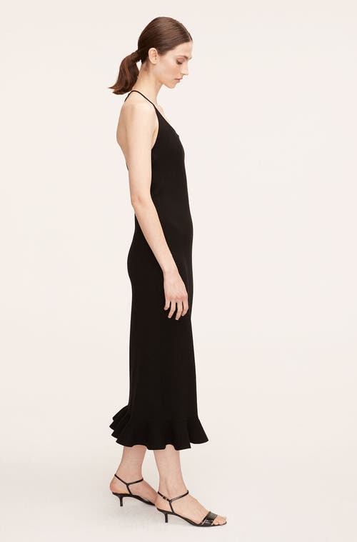 Rebecca Taylor Compact Stretch Knotted Back Column Maxi Dress In Black