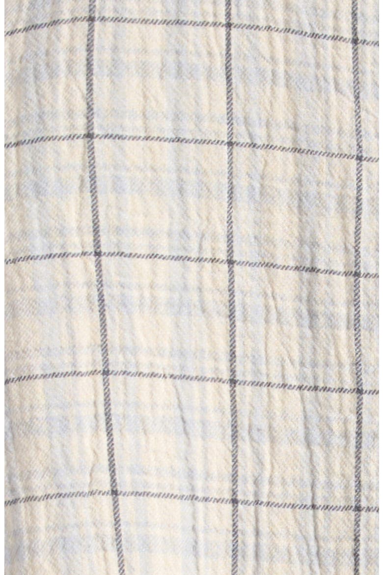 Plaid Cotton Romper, Alternate, color, BLUE