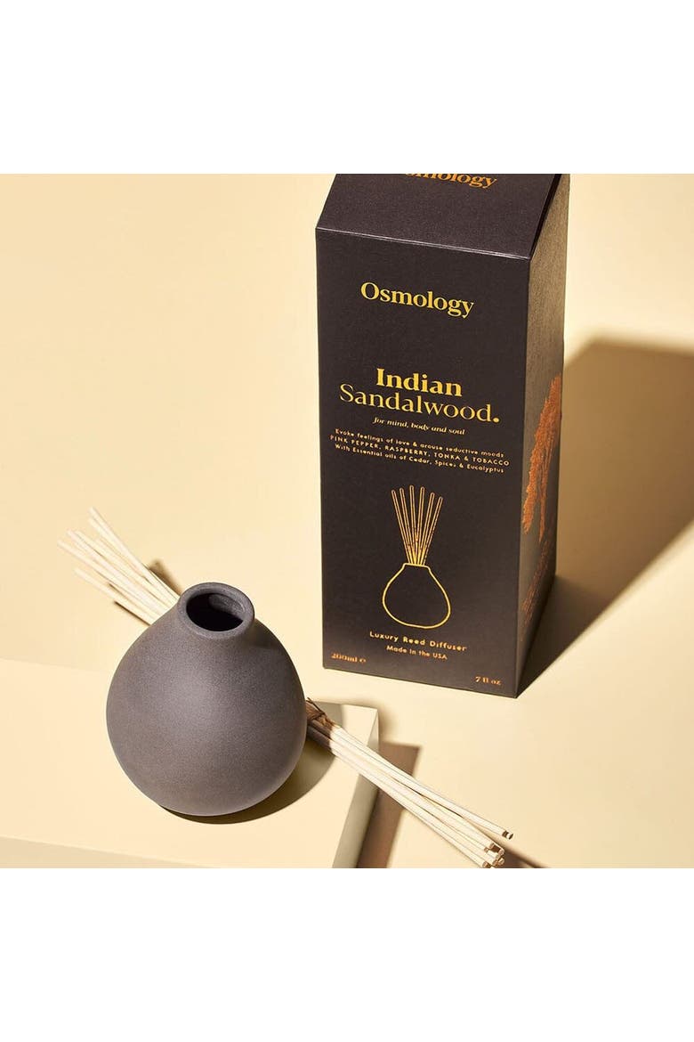 Indian Sandalwood Reed Diffuser - Pepper Raspberry and Tonka, Alternate, color, black