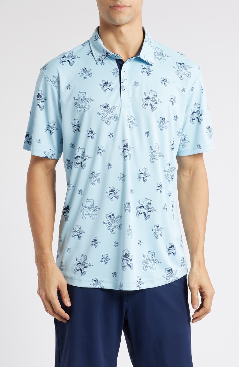 Swannies Bill Print Golf Polo, Main, color, 
