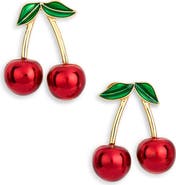 Kenneth Jay Lane Cherry Stud Earrings