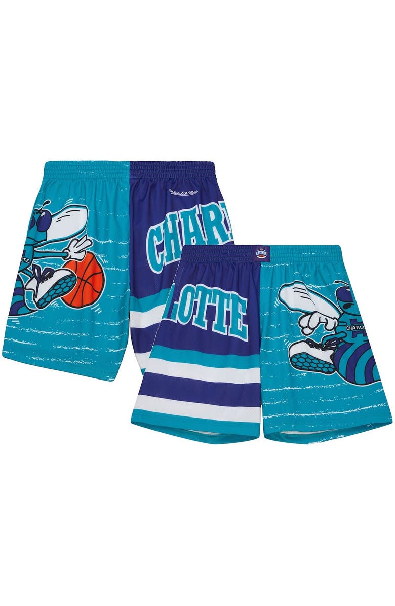 Mitchell & Ness Men's Mitchell & Ness Teal/Purple Charlotte Hornets Jumbotron 3.0 Shorts, Alternate, color, 