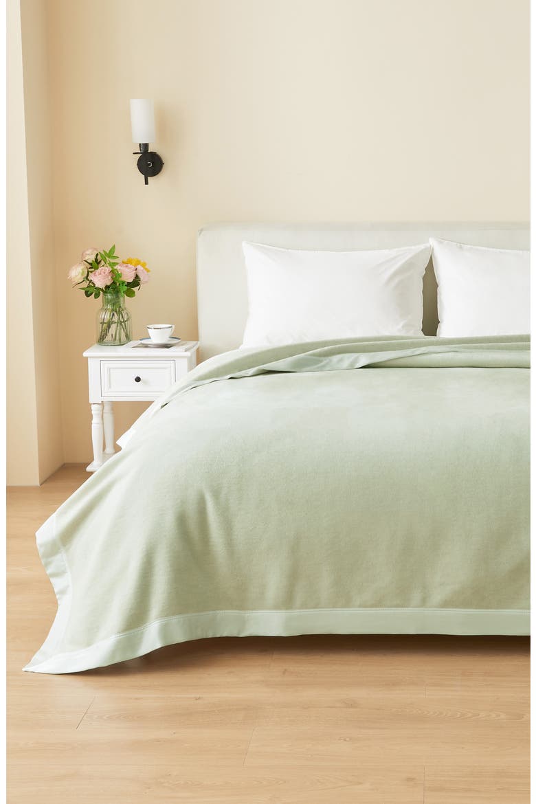 Plaza Silk Blanket, Main, color, SAGE