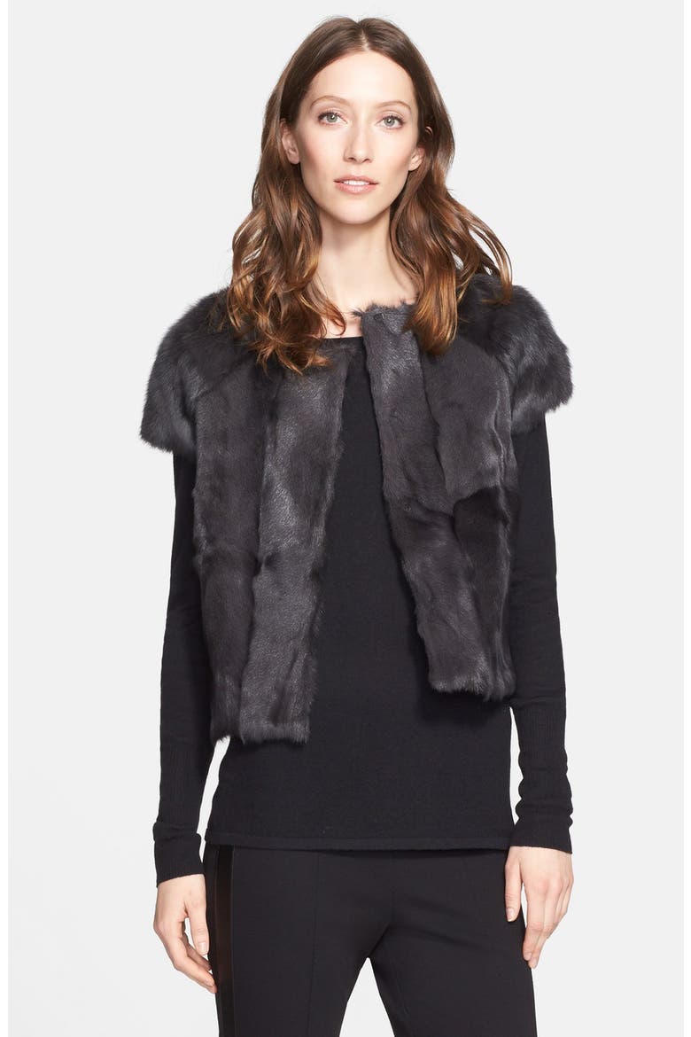 Genuine Rabbit Fur & Goat Fur Vest (Nordstrom Exclusive), Main, color, GRAPHITE