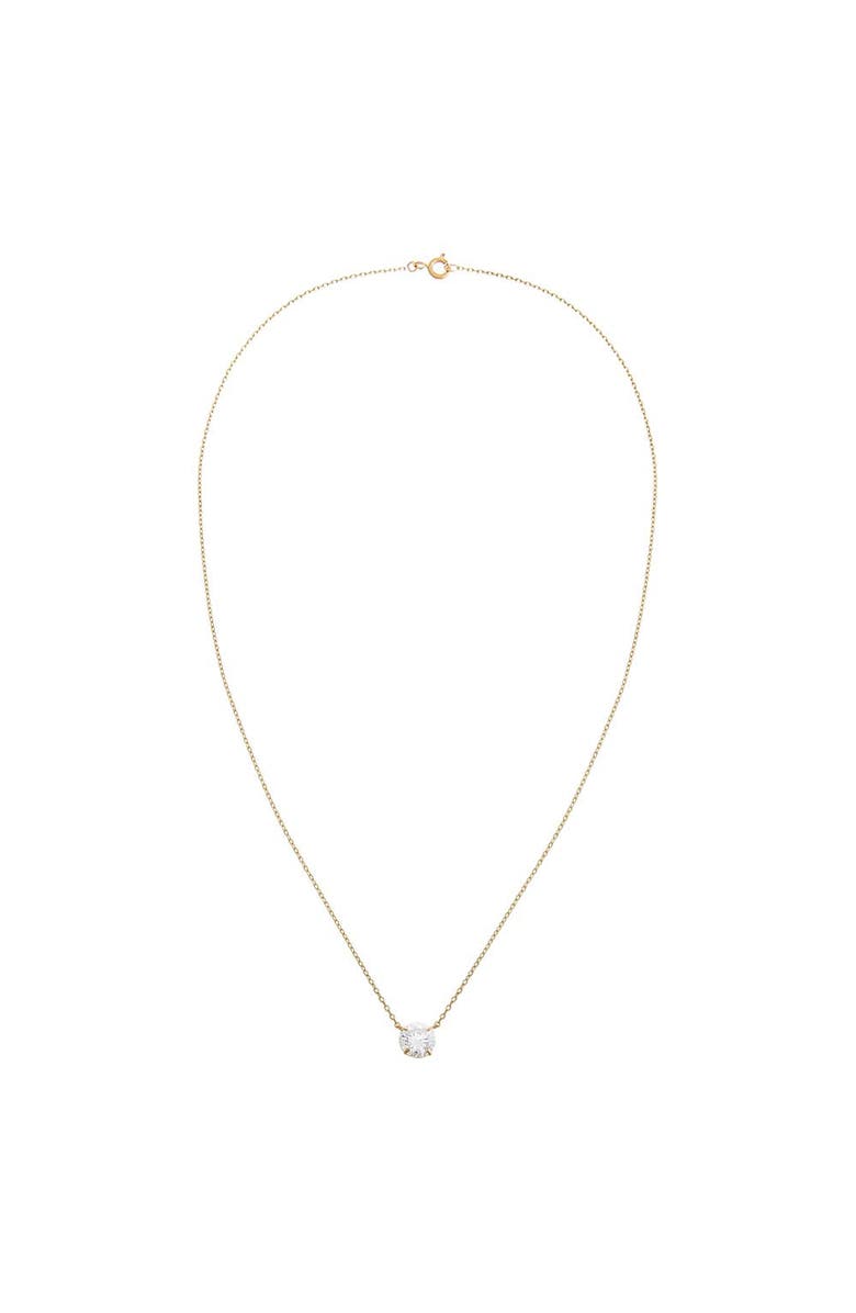 BY ADINA EDEN CZ Solitaire Pendant Necklace 14K, Alternate, color, 