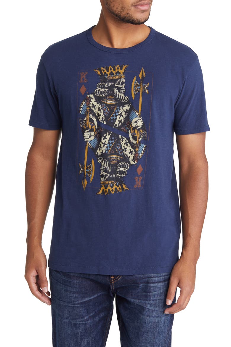King of Diamonds Graphic Tee, Main, color, AMERICAN NAVY