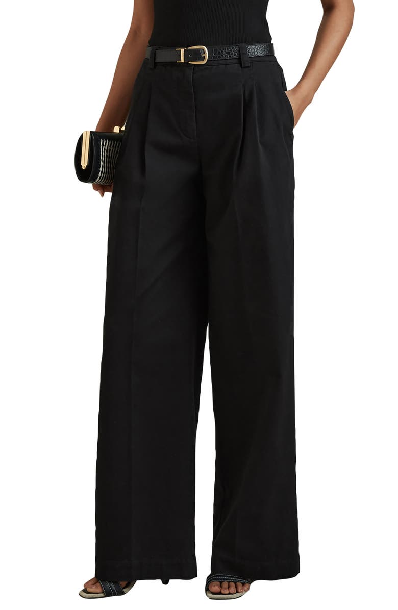 Reiss Astrid Front Pleat High Rise Wide Leg Pants, Alternate, color,