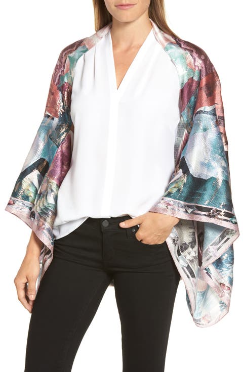 Mirrored Minerals Silk Cape Scarf