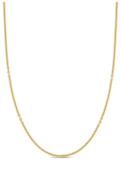14K Gold Cable Chain Necklace