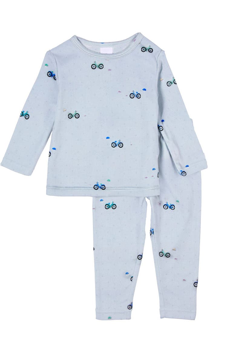 Kid's Living The Bike Life Pajama Set, Main, color, Blue