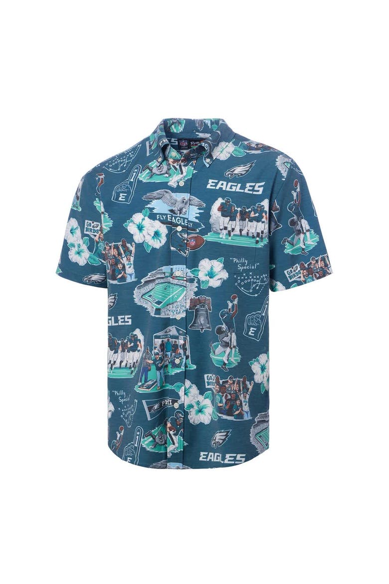 Men's Reyn Spooner Kelly Green Philadelphia Eagles Scenic Button-Down Shirt, Alternate, color, Kelly Green