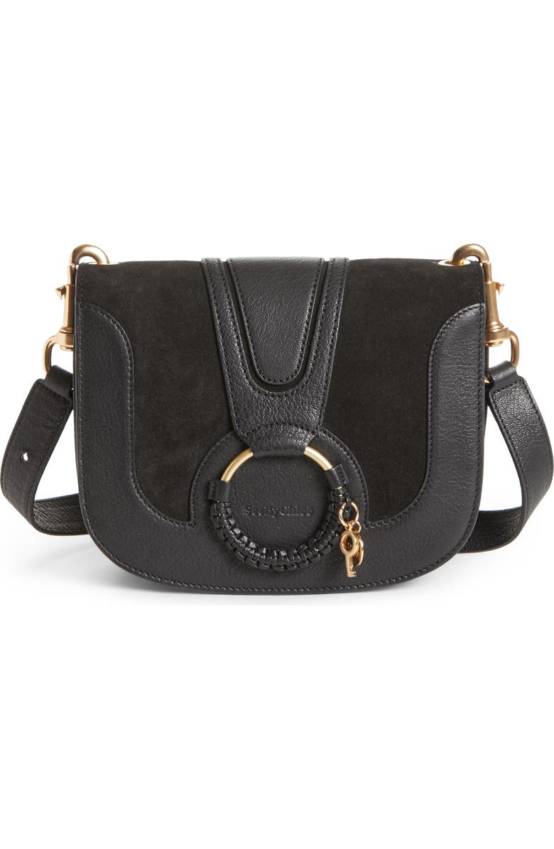 See by Chloé Hana Suede & Leather Shoulder Bag, Main, color,