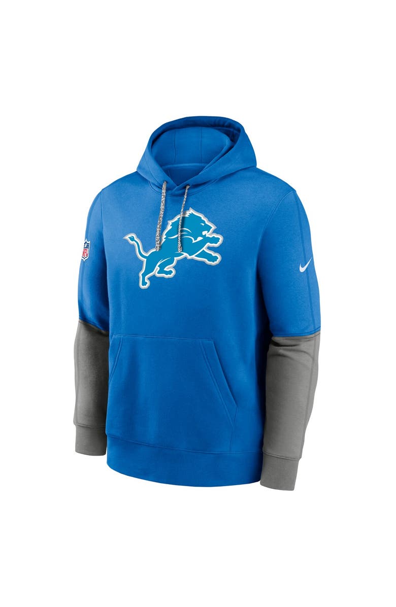 Nike Men's Nike Blue Detroit Lions 2024 Sideline Club Pullover Hoodie, Alternate, color, Blue