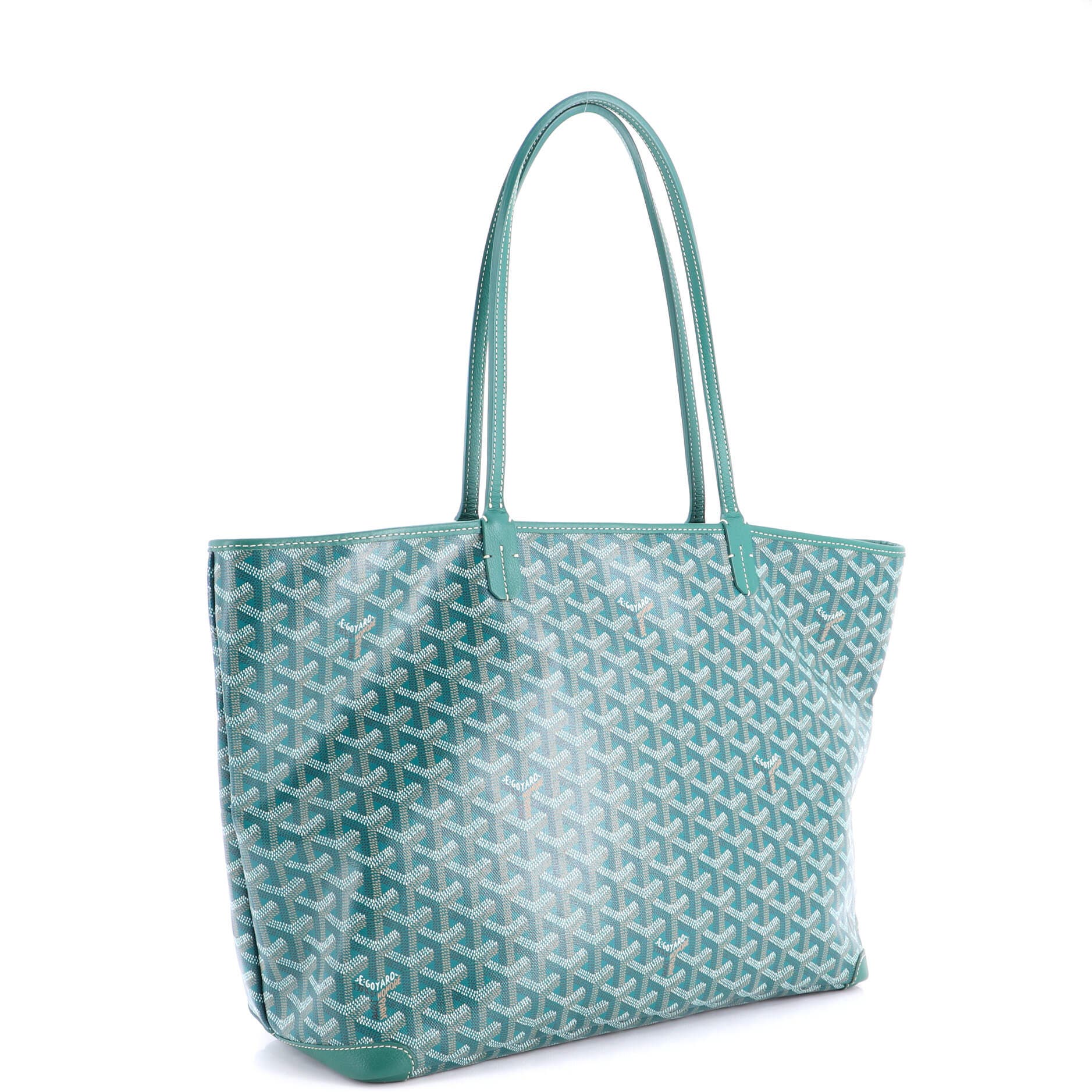 Pre-Owned Goyard Artois Tote Coated Canvas MM, Alternate, color, Green