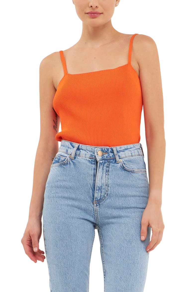 Classic Everyday Rib Tank, Main, color, ORANGE