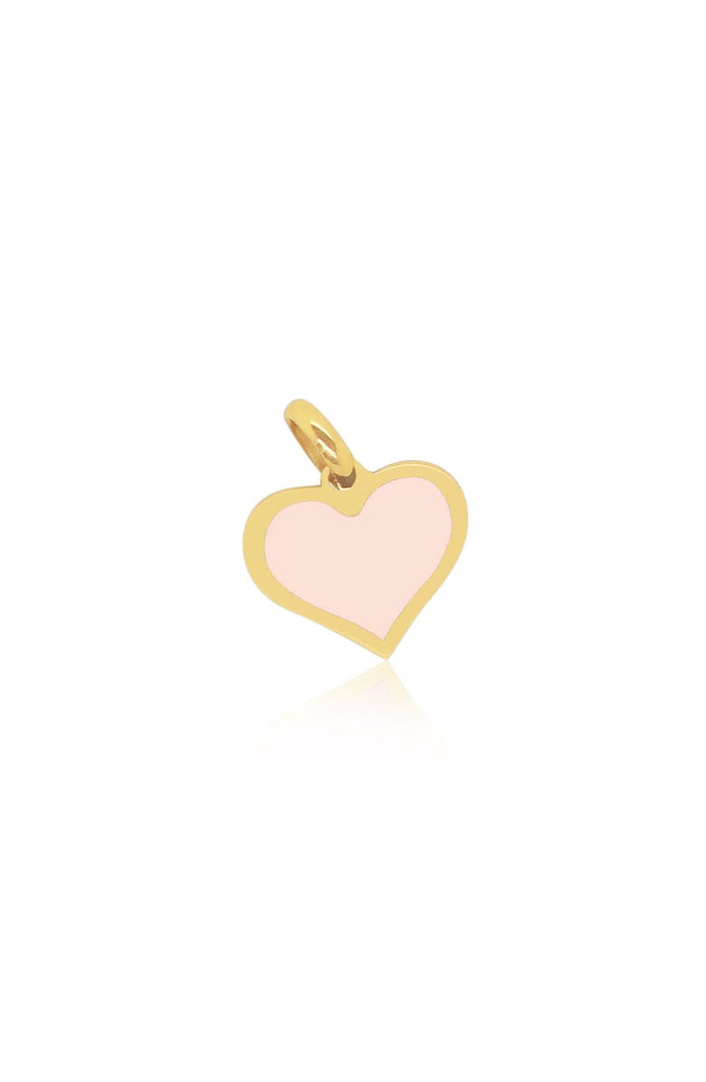 The Lovery Fine Jewelry Pink Pearl Heart Charm, Main, color, Pink Pearl