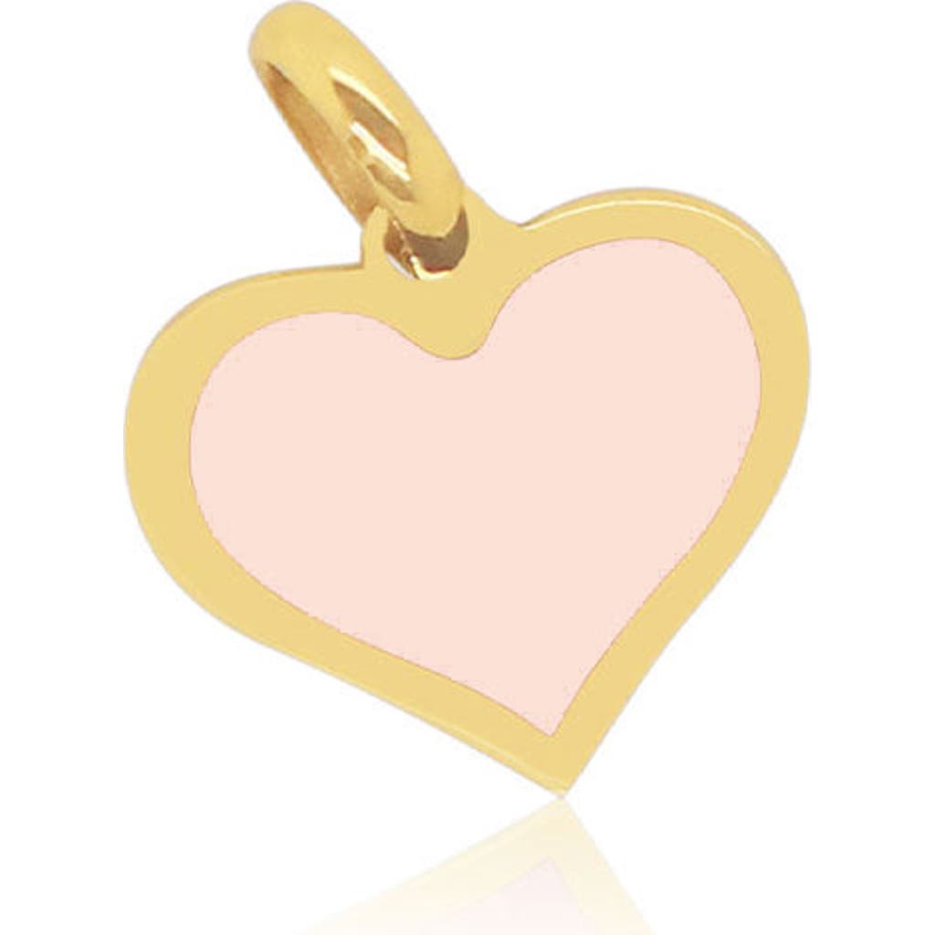 The Lovery Fine Jewelry Pink Pearl Heart Charm In Gold