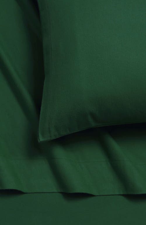 Azores Home Cotton Flannel Sheet Set In Green