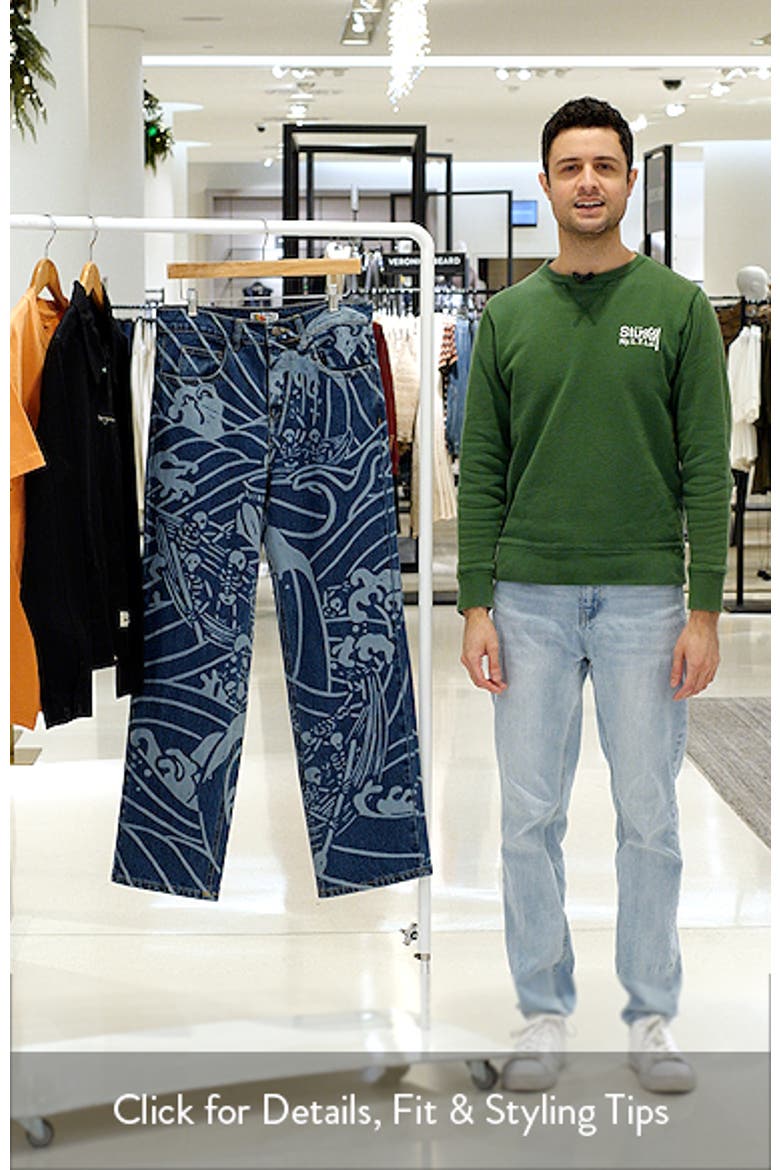 High Tide Laser Print Straight Leg Jeans video