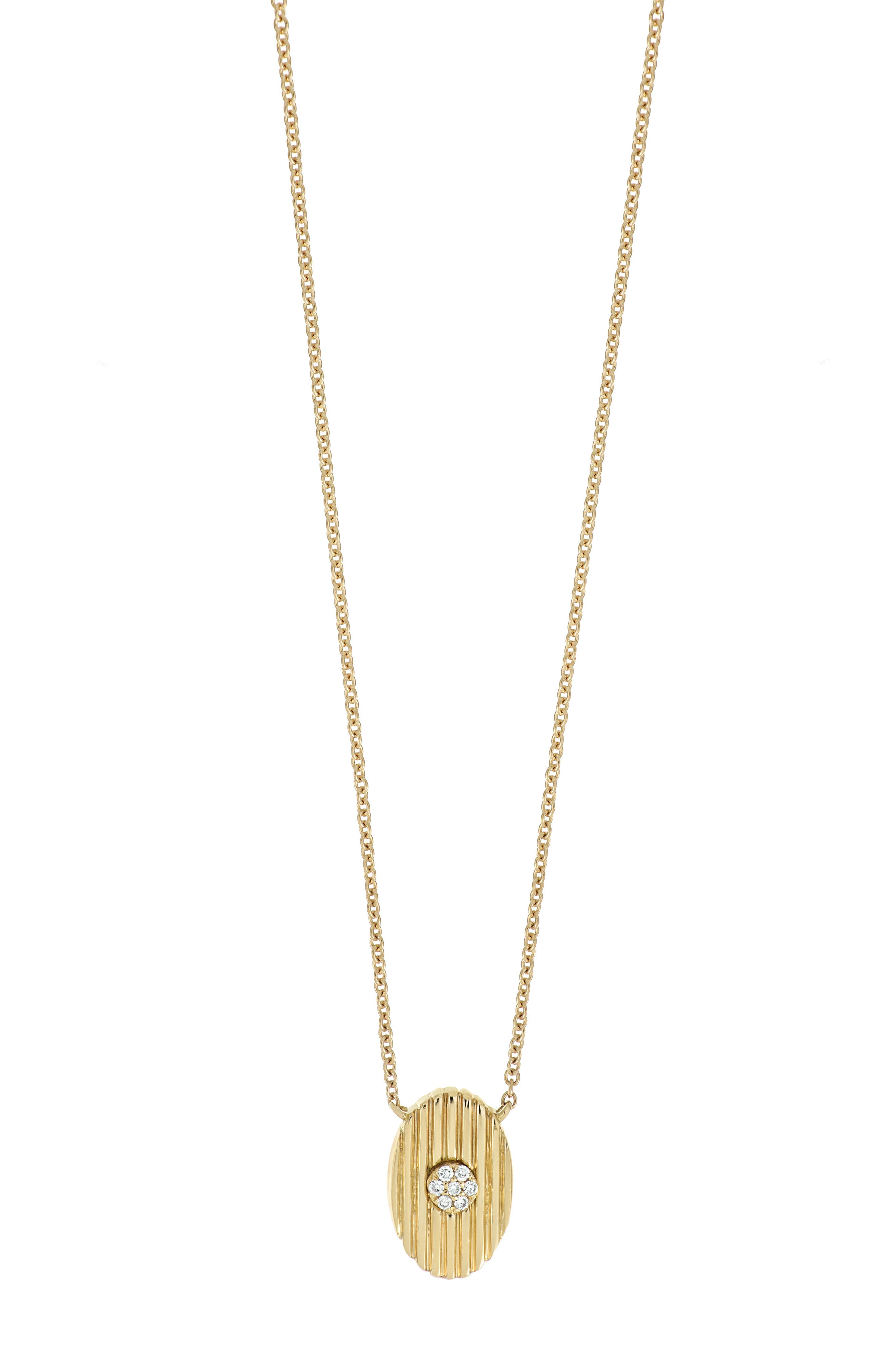 Bony Levy Kiera Diamond Petite Medallion Pendant Necklace