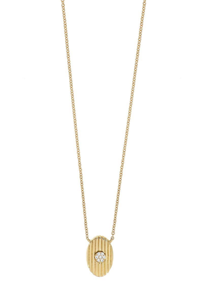 Kiera Diamond Petite Medallion Pendant Necklace, Main, color, 18K YELLOW GOLD