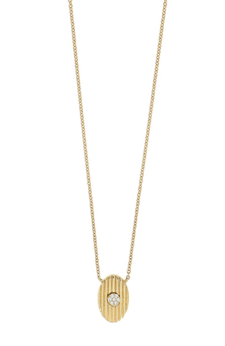Bony Levy Kiera Diamond Petite Medallion Pendant Necklace, Main, color, 18K Yellow Gold