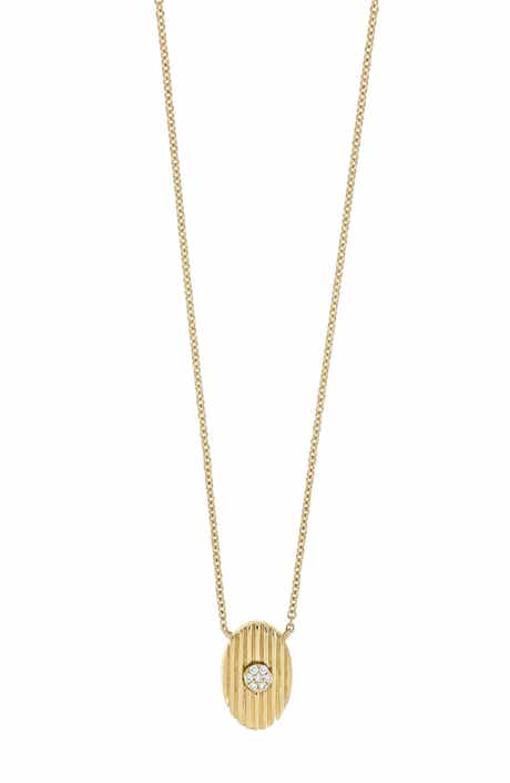 Bony Levy Kiera Diamond Petite Medallion Pendant Necklace