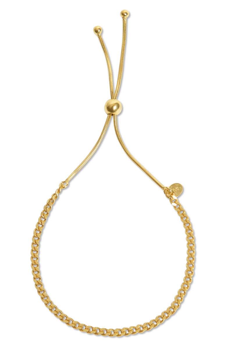 Argento Vivo Sterling Silver Curb Chain Adjustable Slide Bracelet, Main, color, 