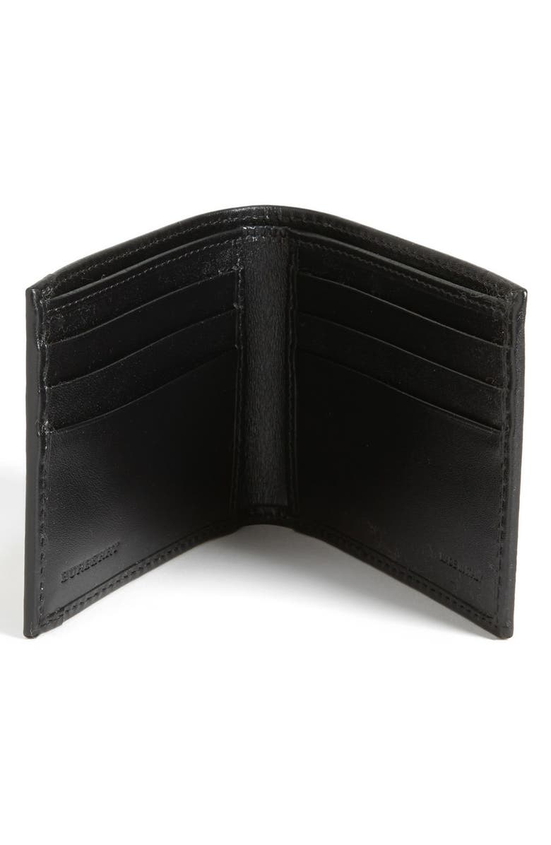 Burberry Small Check Print Billfold Wallet, Alternate, color, 