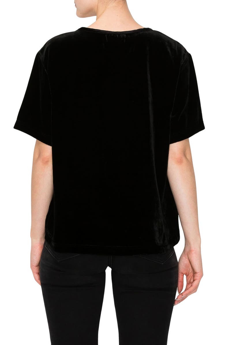 MELLODAY Crewneck Velvet T-Shirt, Alternate, color, 