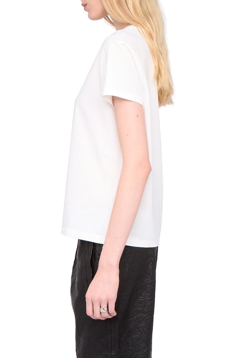 Zadig & Voltaire Walk Heart Embellished Keyhole Cotton Graphic T-Shirt, Alternate, color, Judo