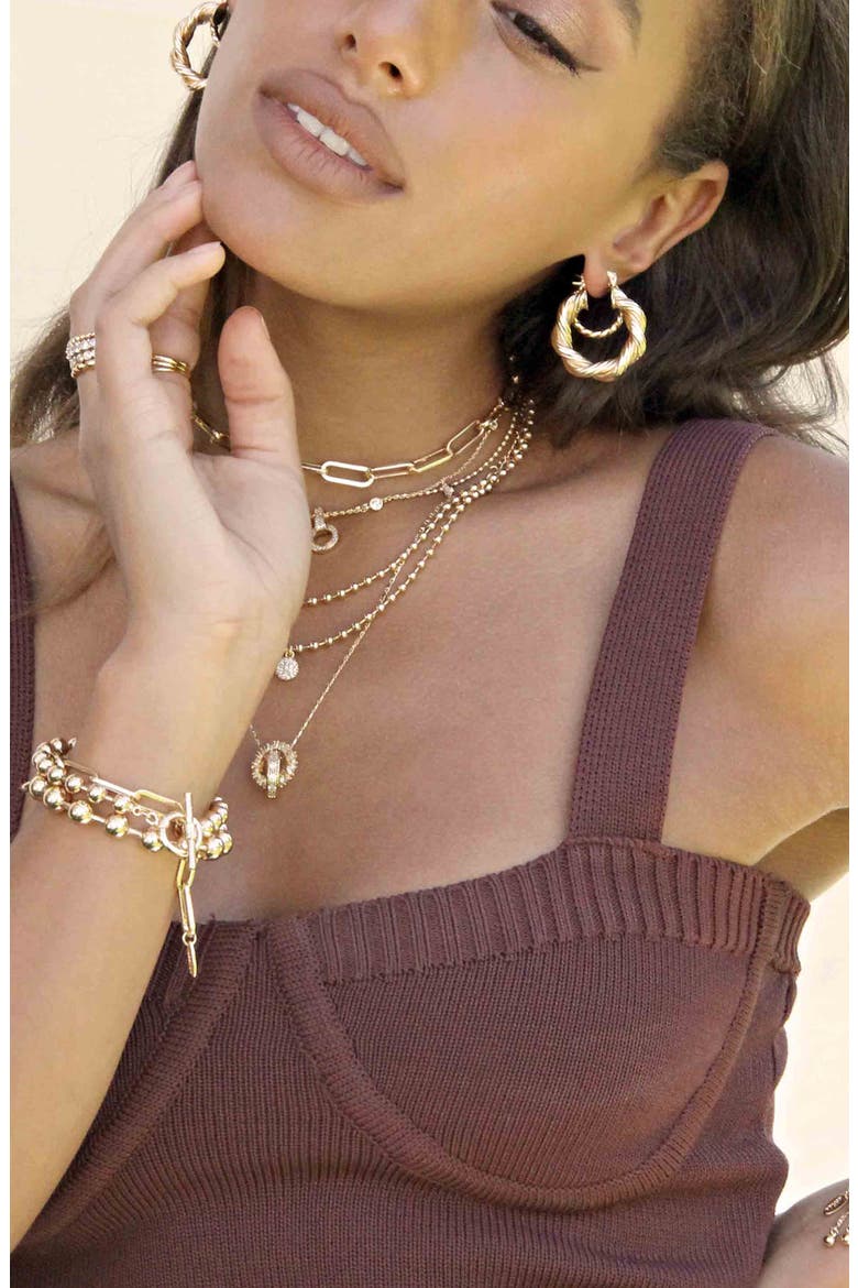 Textured Huggie Hoop Earrings, Alternate, color, GOLD