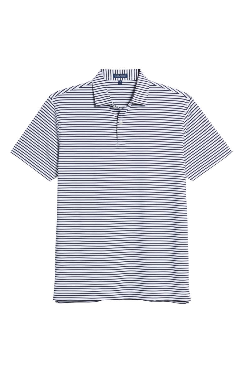 Peter Millar Miles Stripe Short Sleeve Stretch Jersey Polo, Alternate, color, 