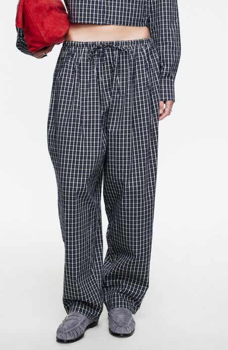 LIONESS Aura Plaid Drawstring Pants