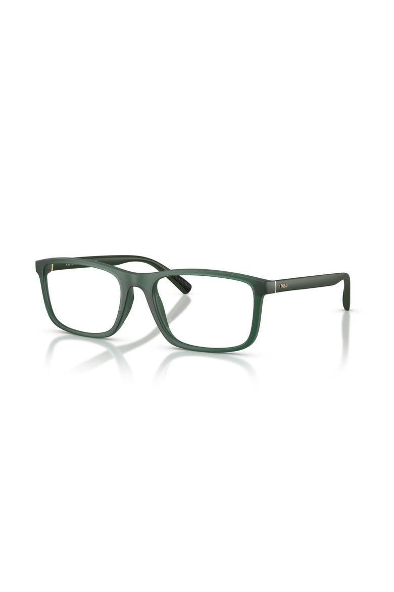 57mm Rectangle optical glasses, Main, color, Green