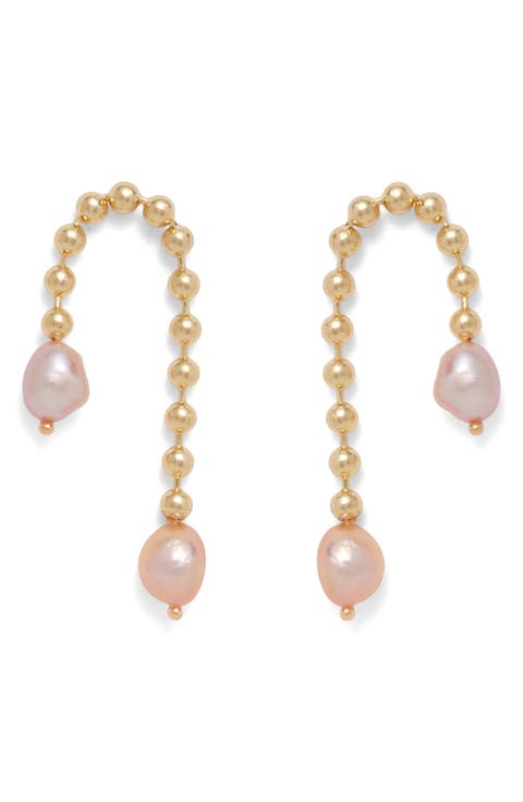 Frankie Brushed Earring in Gold