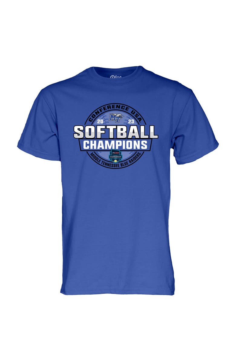 BLUE 84 Royal MTSU Blue Raiders 2023 NCAA C-USA Softball Conference Tournament Champions T-Shirt, Alternate, color, Royal