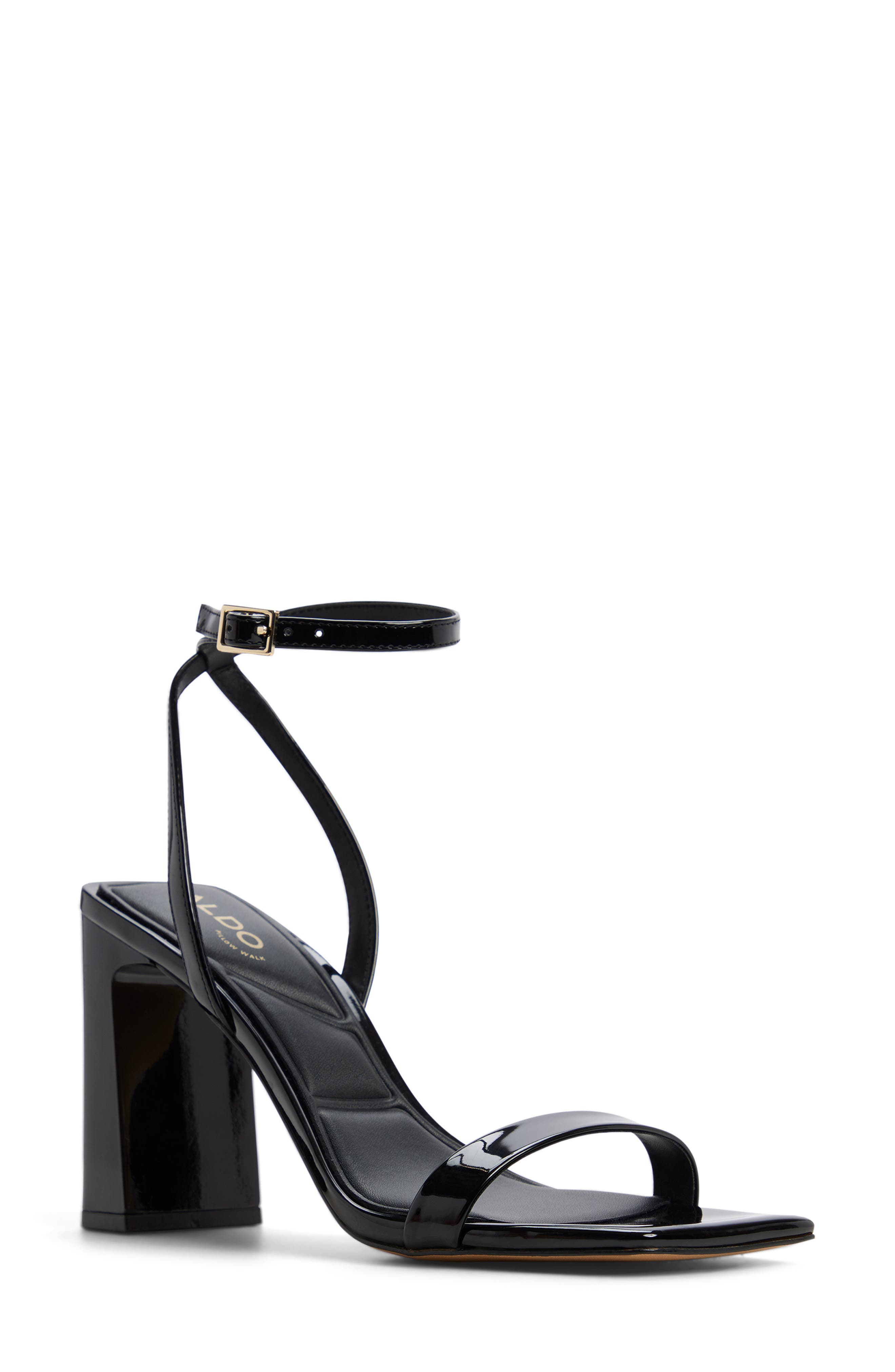 ALDO Azzira Ankle Strap Sandal, Main, color, Black