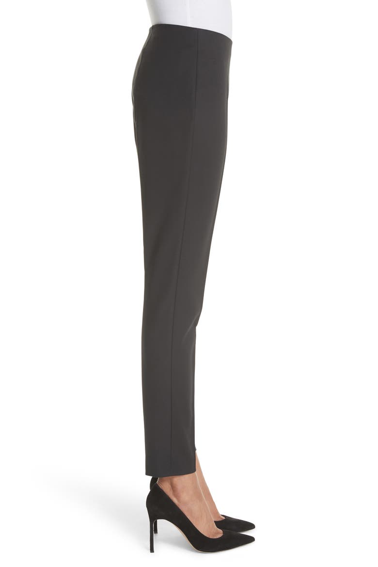 Melissa Slim Techno Cotton Blend Pants, Alternate, color, BLACK