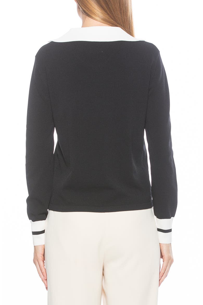 Wyatt Long Sleeve Knit Sweater Top, Alternate, color, BLACK