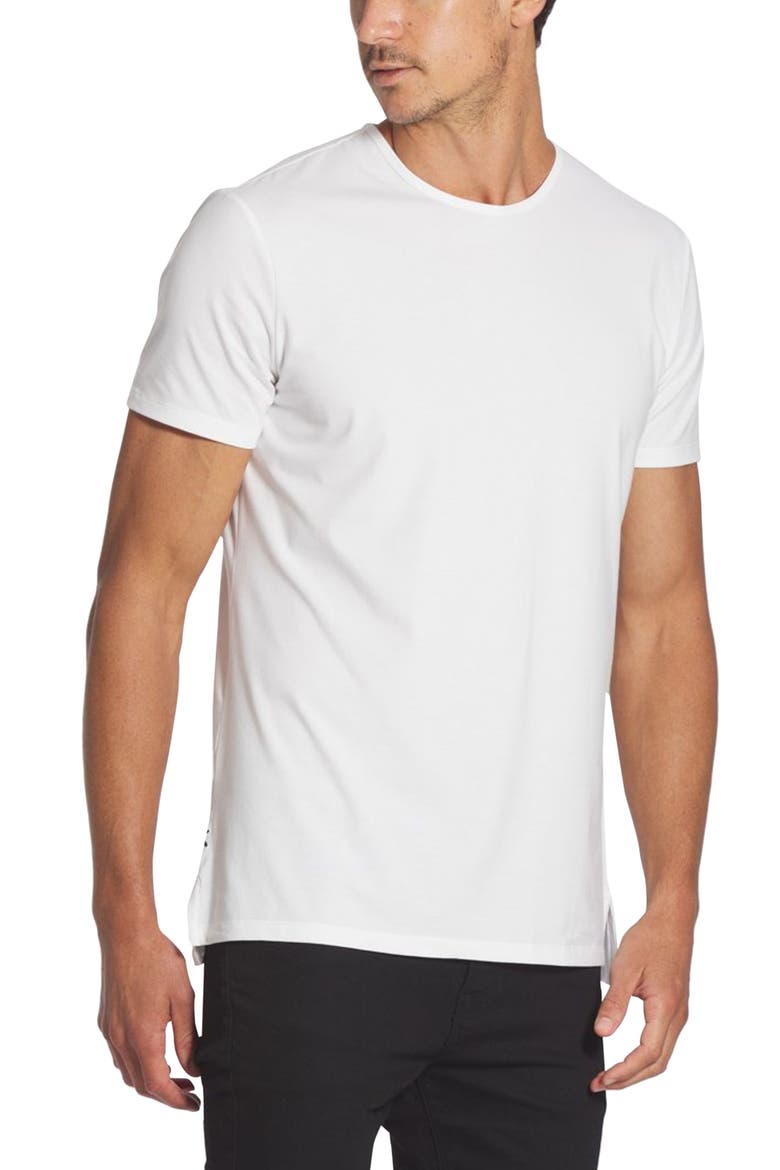 AO Split Hem T-Shirt, Main, color, WHITE